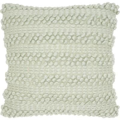 Woven Stripes Oversize Square Throw Pillow Pastel Green - Mina Victory