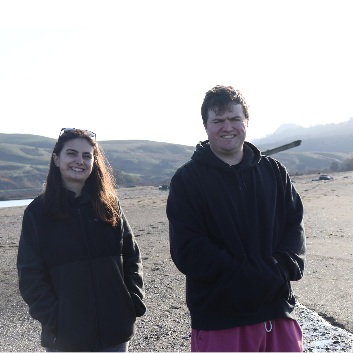We are on Goat Rock Beach where we had our first date and where Alex proposed! This photo is the morning before the wedding.