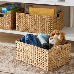 The Container Store Large Water Hyacinth Bin Natural