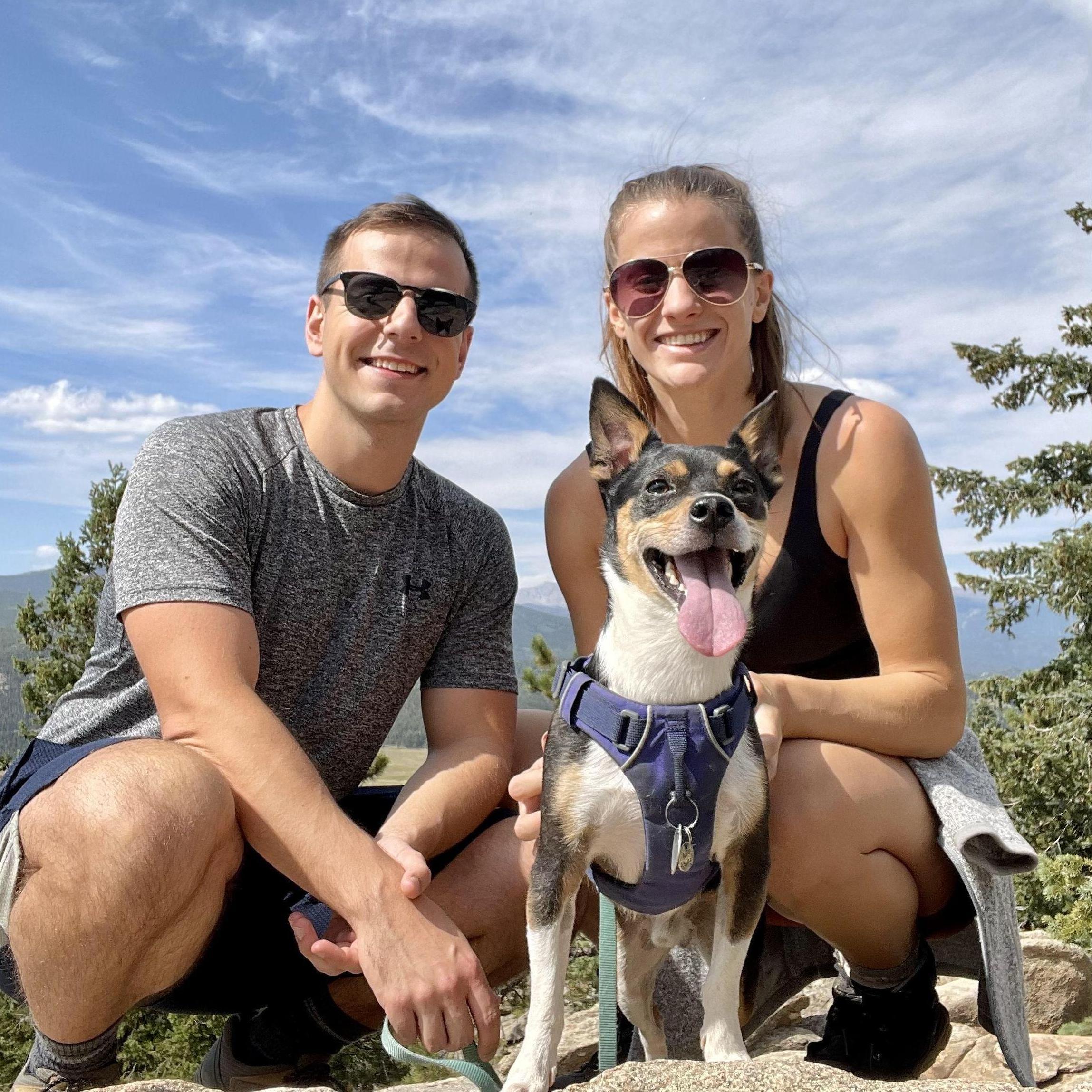 Hike in Colorado with our dog Neo