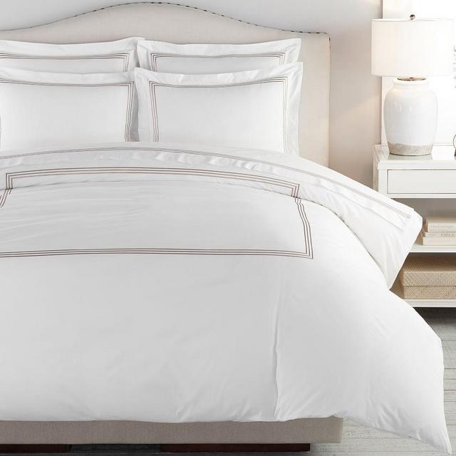 CB Grand Organic Duvet and ShamsF/QSimply Taupe
