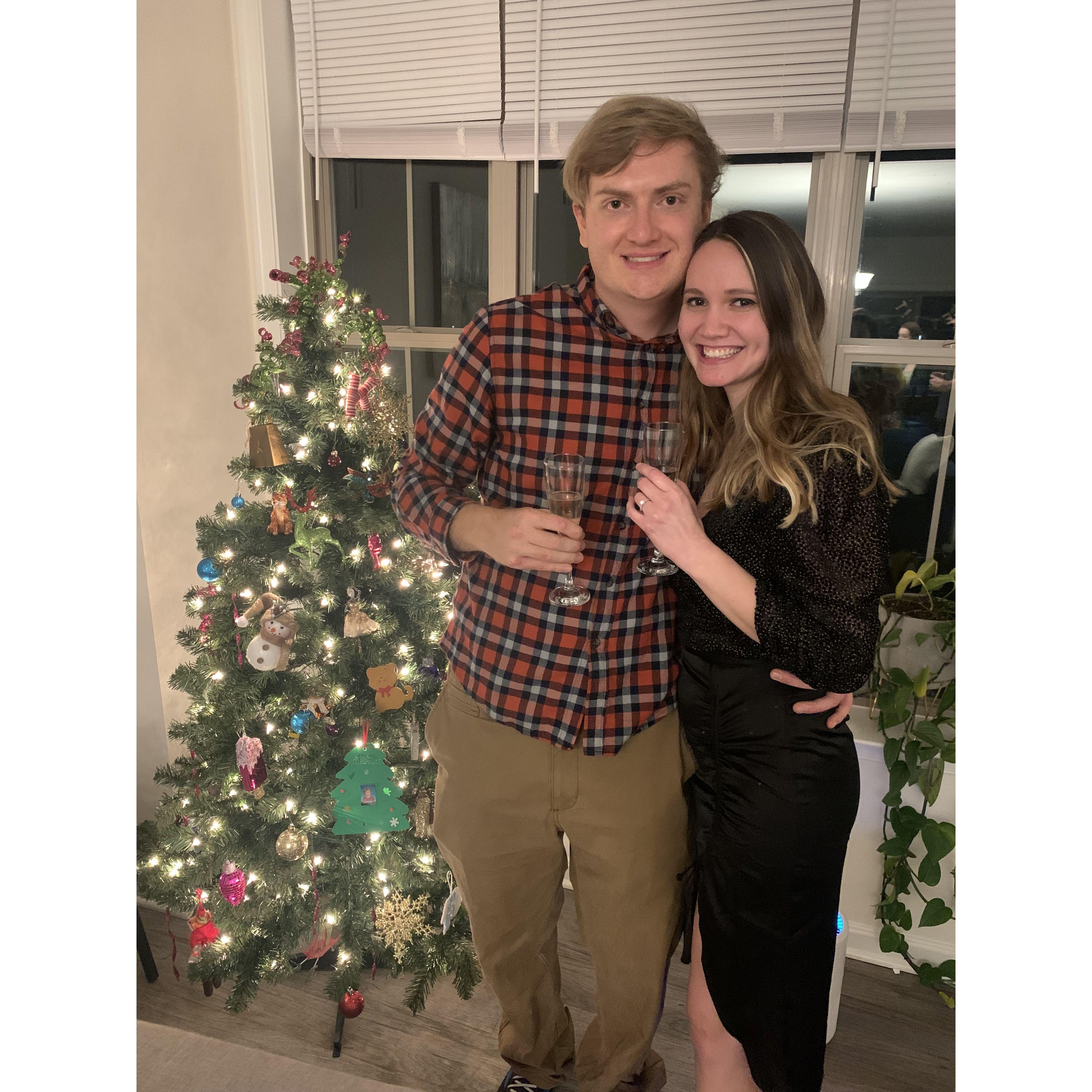 December 31st, 2021: Toasting our engagement and the New Year!