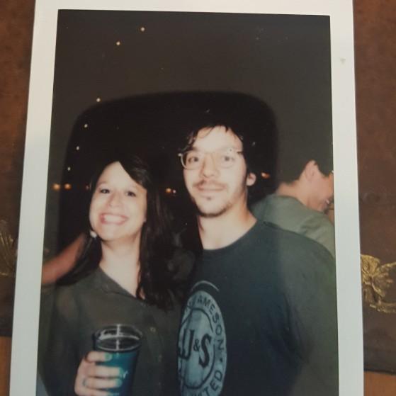 St. Patricks Day celebration captured with a classic polaroid.