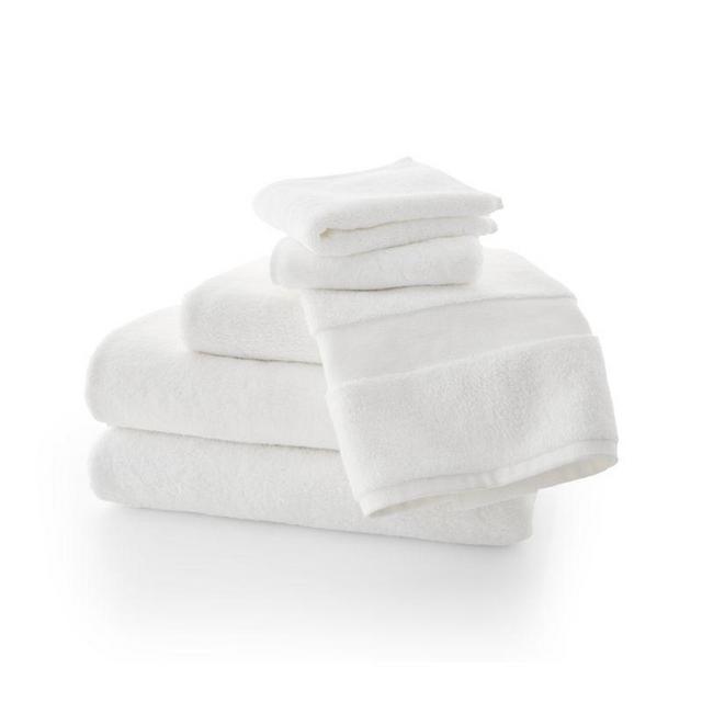 Organic Turkish Cotton 800-Gram White Towels, 6-Piece Set | Crate & Barrel