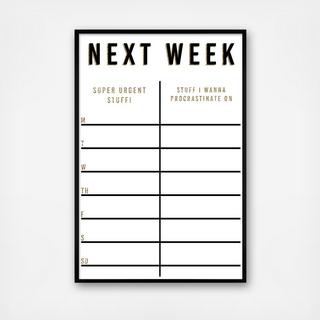 Next Week Whiteboard