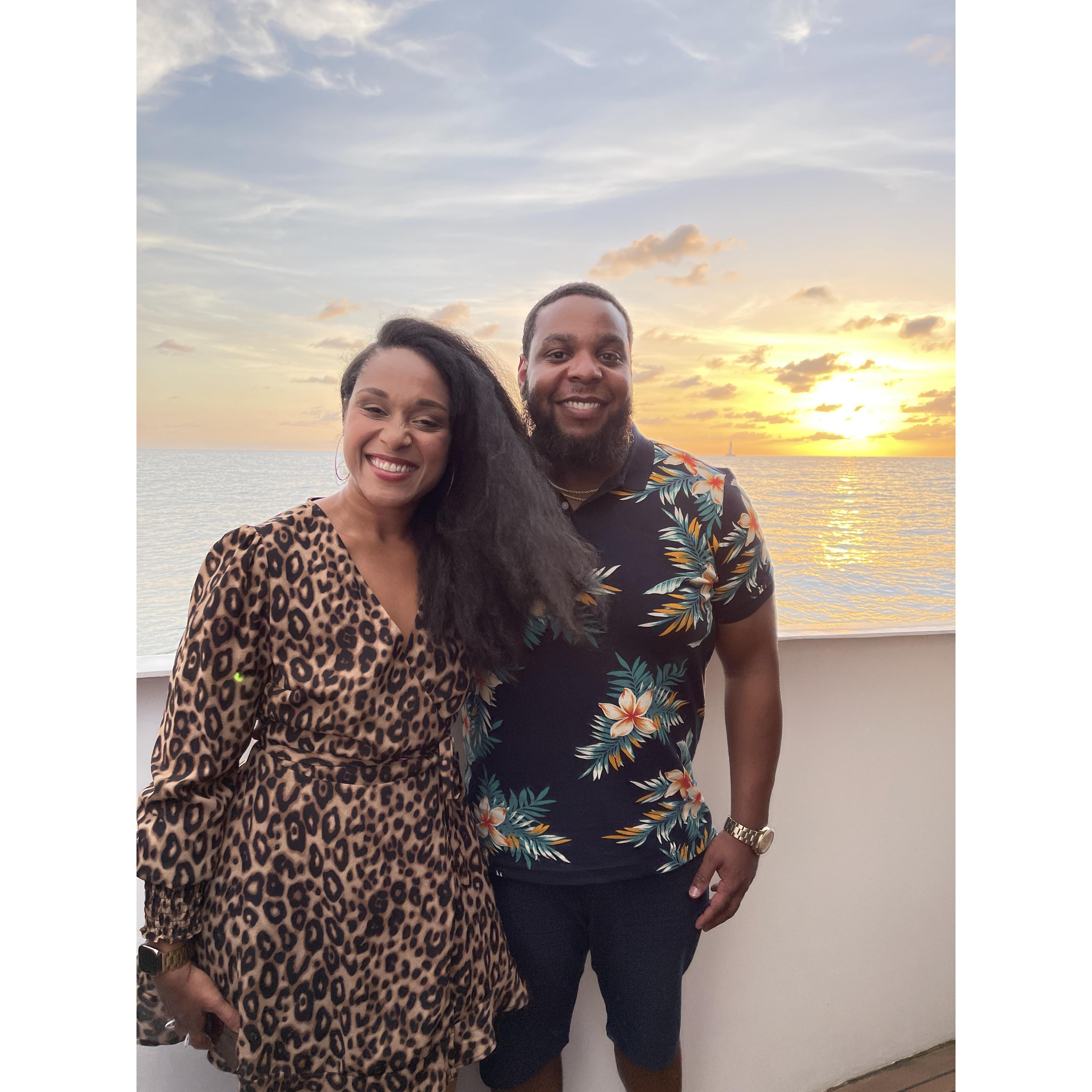 Sunset cruise on the Naples Princess celebrating Alfred's new job and Joanna's 31st birthday