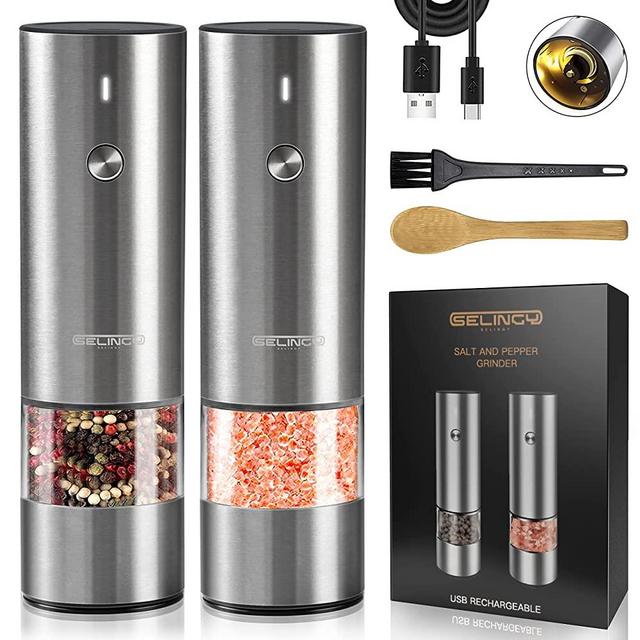 Salt Pepper Grinder Herb Mills pepper Muller Adjustable Coarseness  Stainless Steel Glass Spices Shaker Kitchen Shredder Chopper