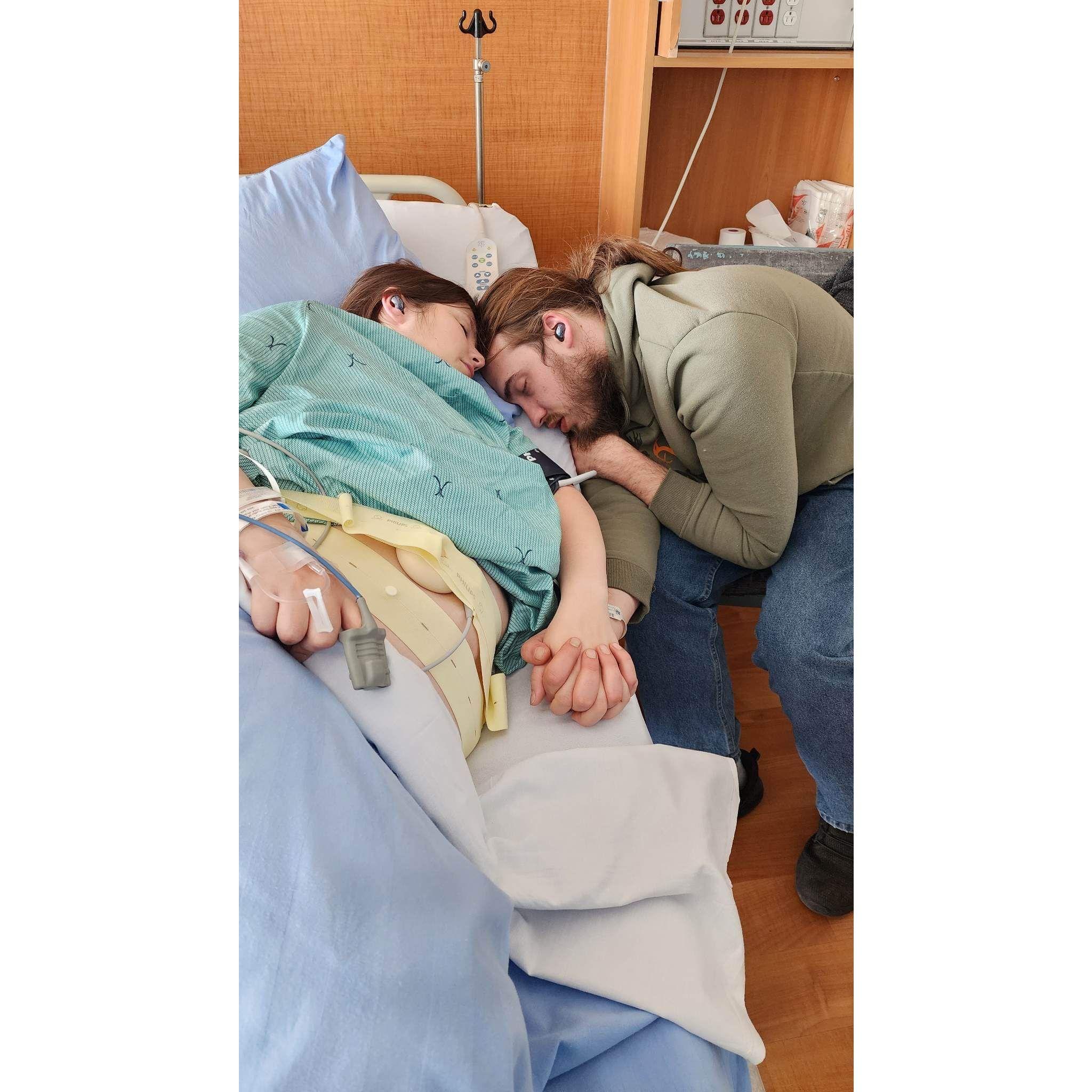 Waiting for Sophia to make her appearance!