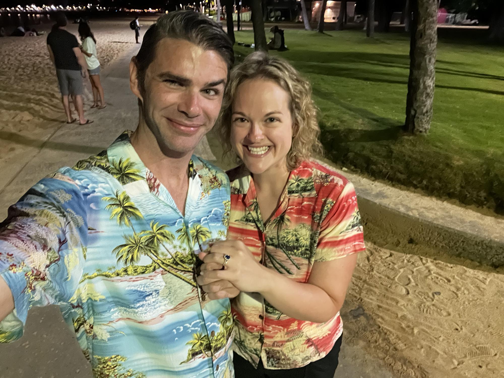 We snapped this photo just a few minutes after he proposed. ♥️