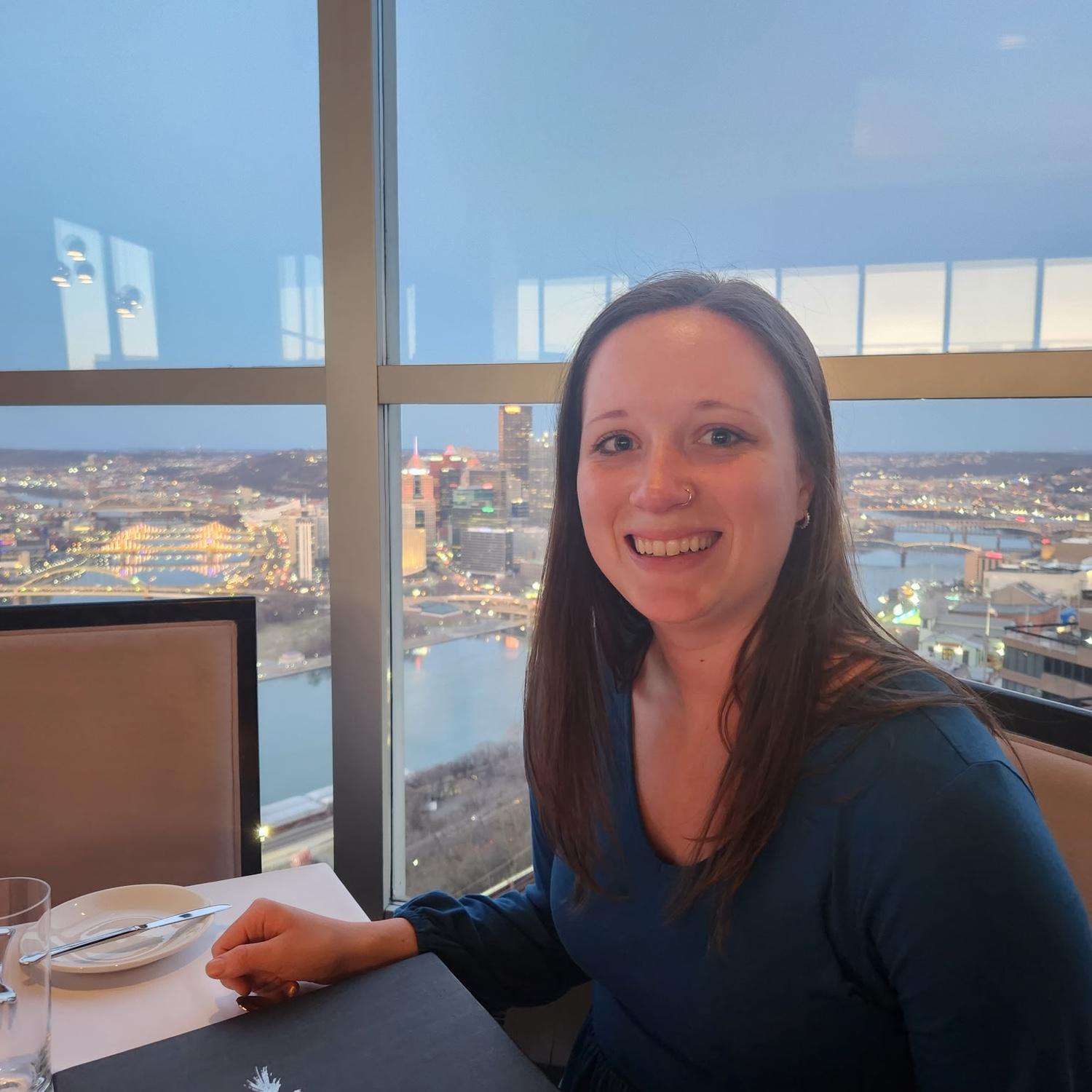 Ian and Maddie celebrated their 5 year anniversary, and 1 year engagement anniversary with a fancy dinner in Pittsburgh.