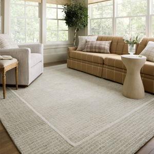 Chris Loves Julia x Loloi Hand Tufted Area Rug in Sage, Ivory (7'9" x 9'9")