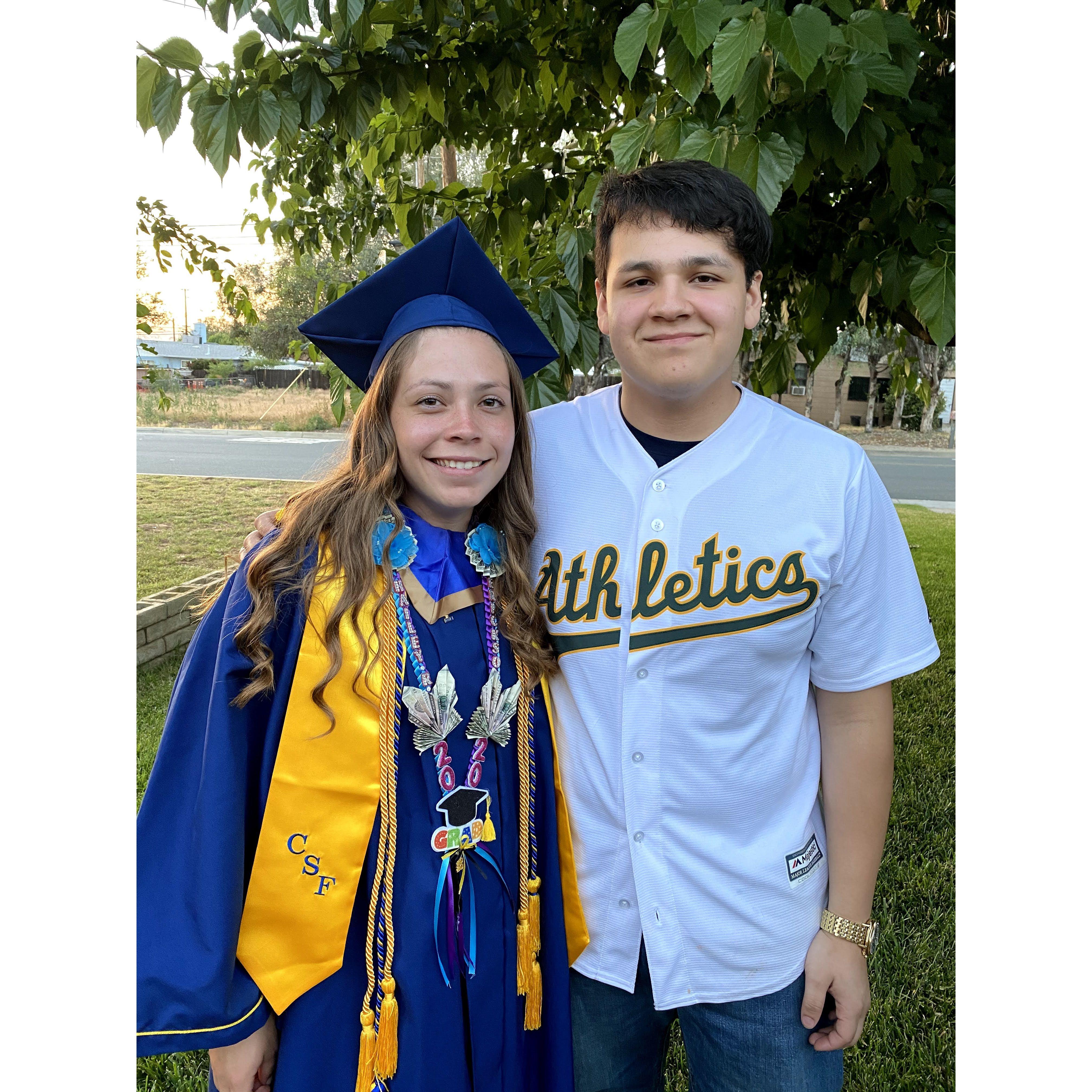 Hailey's at home high school graduation in 2020