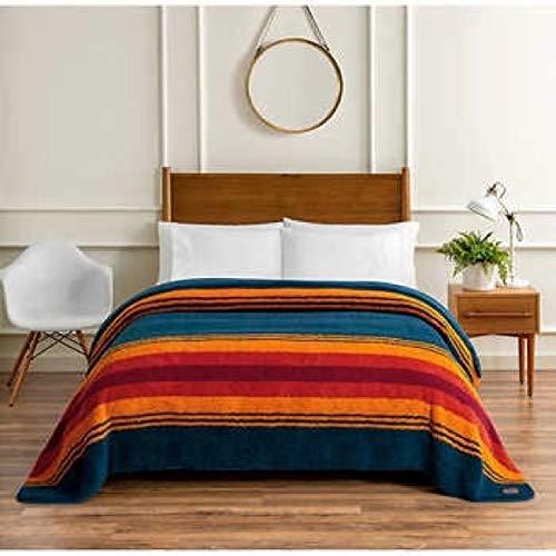 Pendleton King Grand Canyon Multi Sherpa Blanket 112 by 92 Over 10,000 Square in