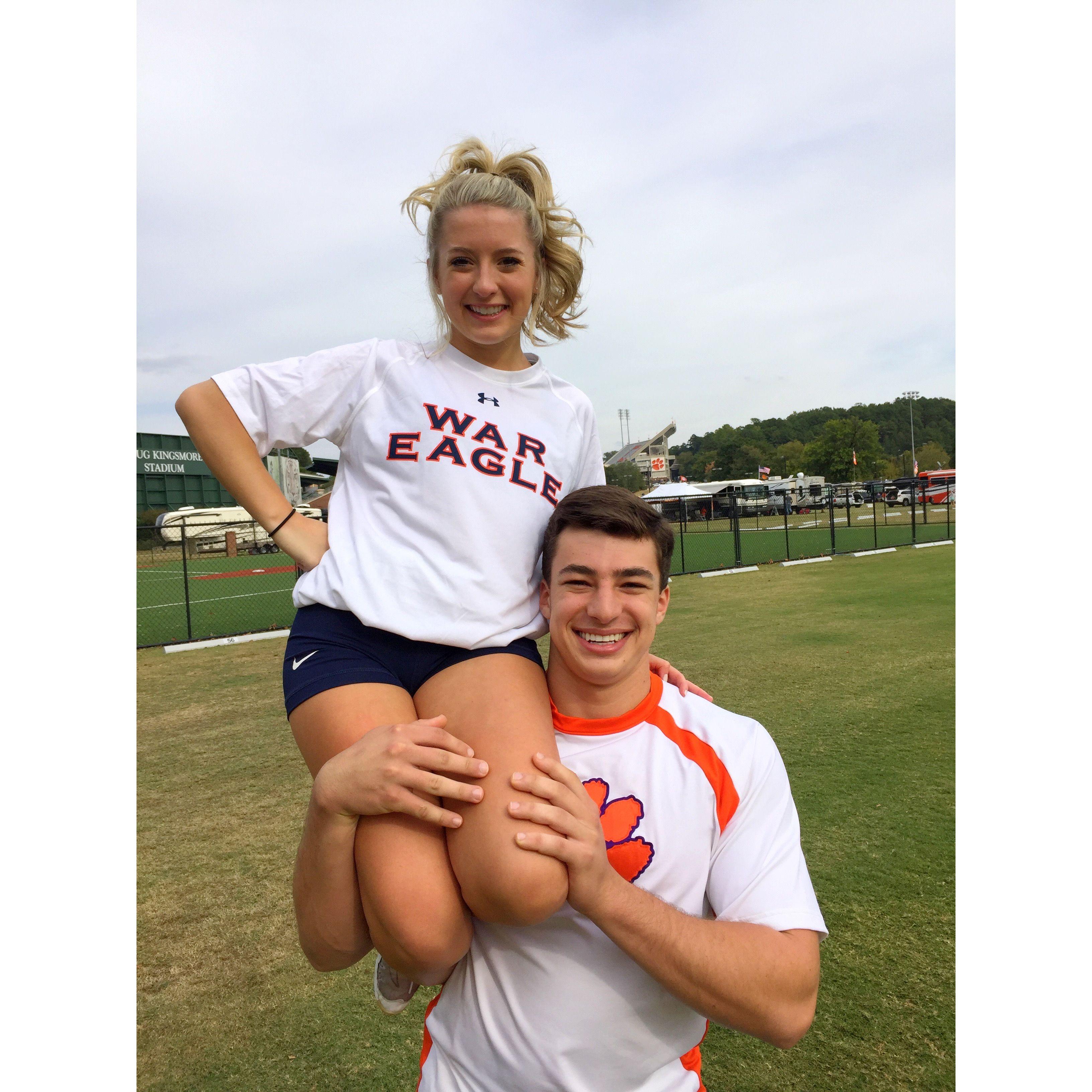Septmeber 2016: Stunting freshman year of college when Macale visited Clemson!