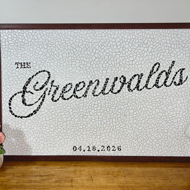 Custom Mosaic Sign | Weddings, Decor, Family Name