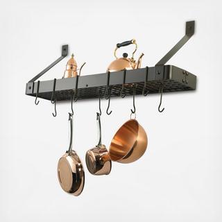 Solid Bookshelf Pot Rack