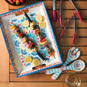 Adah Melamine Handled Serving Platter
