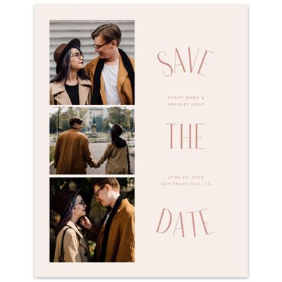 Linen, Beige Wedding Digital Save the Date - Lark Multiphoto