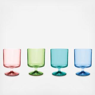 Simple 4-Piece Stacking Wine Goblet Set