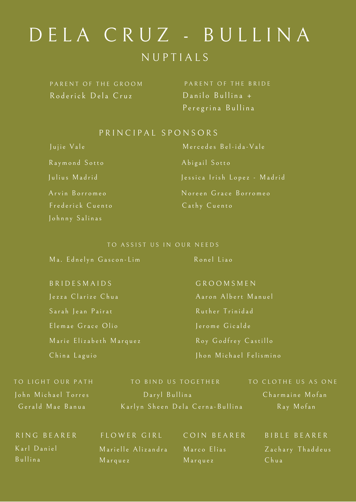 The Wedding Website of MaryClaire Bullina and Robert DelaCruz