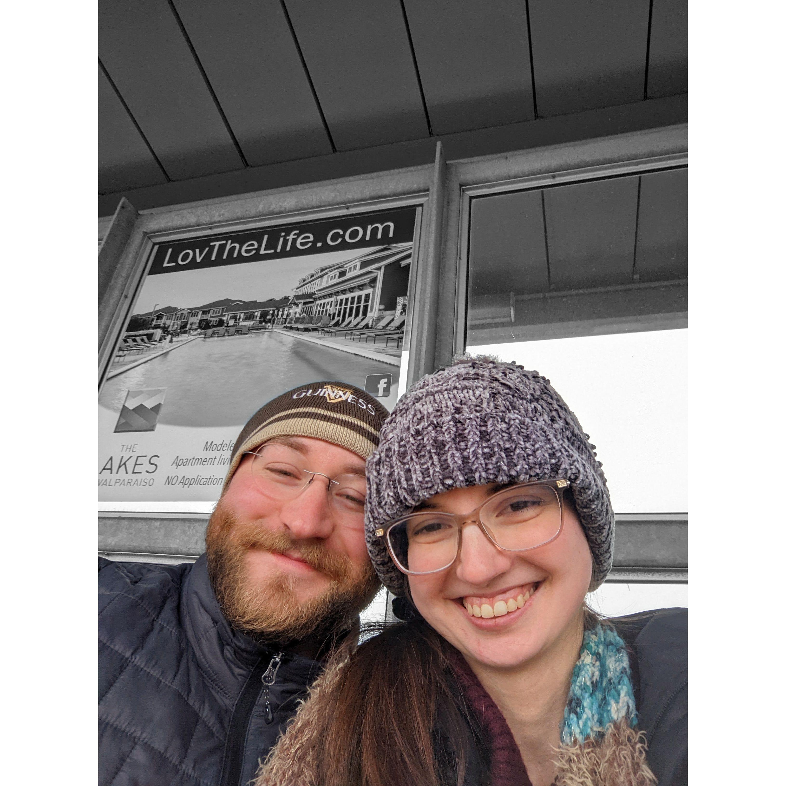 A trip to Chicago shortly after our courtship began.