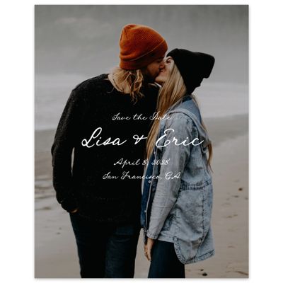 White Simple Wedding Digital Save the Date - Jemima Photo