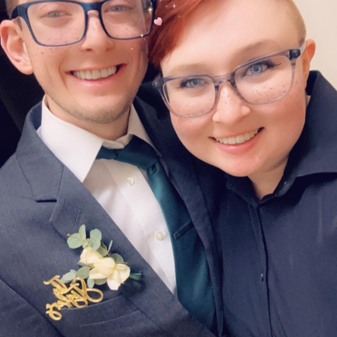 Pictured after another wedding