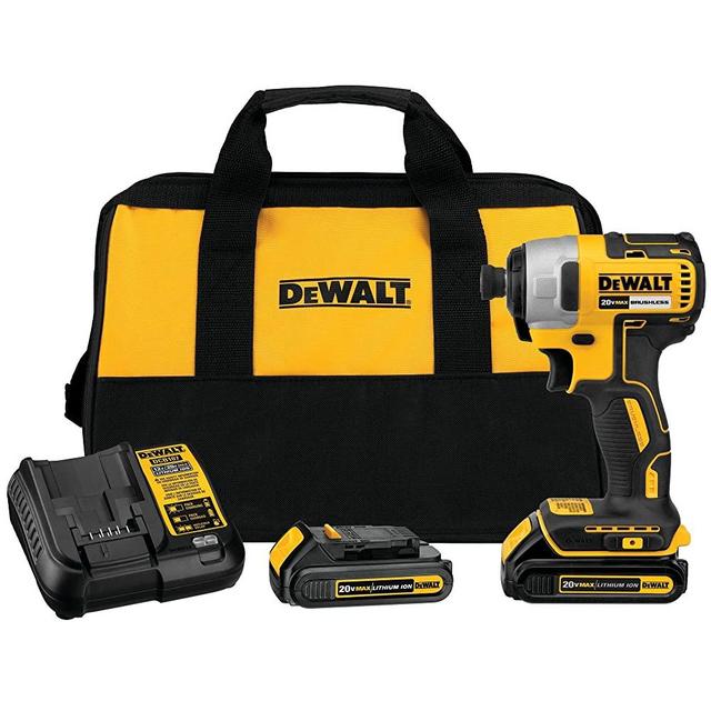 DEWALT 20V MAX* 1/4 in. Cordless Impact Driver Kit, Brushless (DCF787C2)