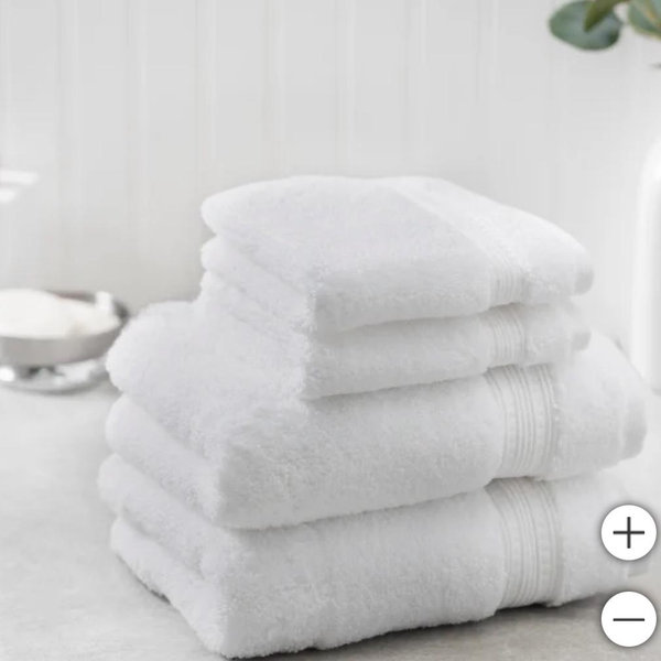 Costco - White Charisma Bath Towel and Hand Towel Set