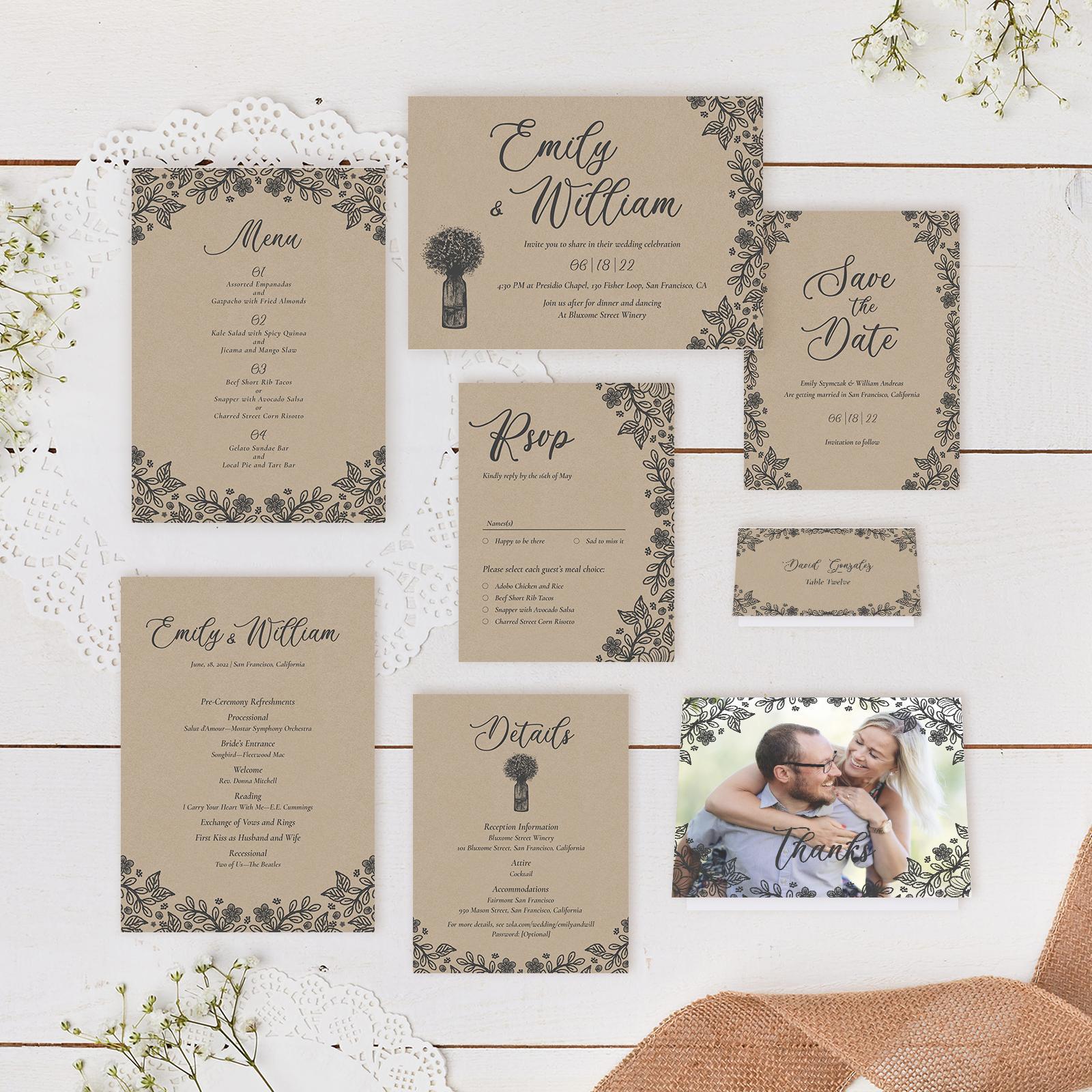 Kenton Classic | Wood | Zola Save The Dates, image size:1600x1600
