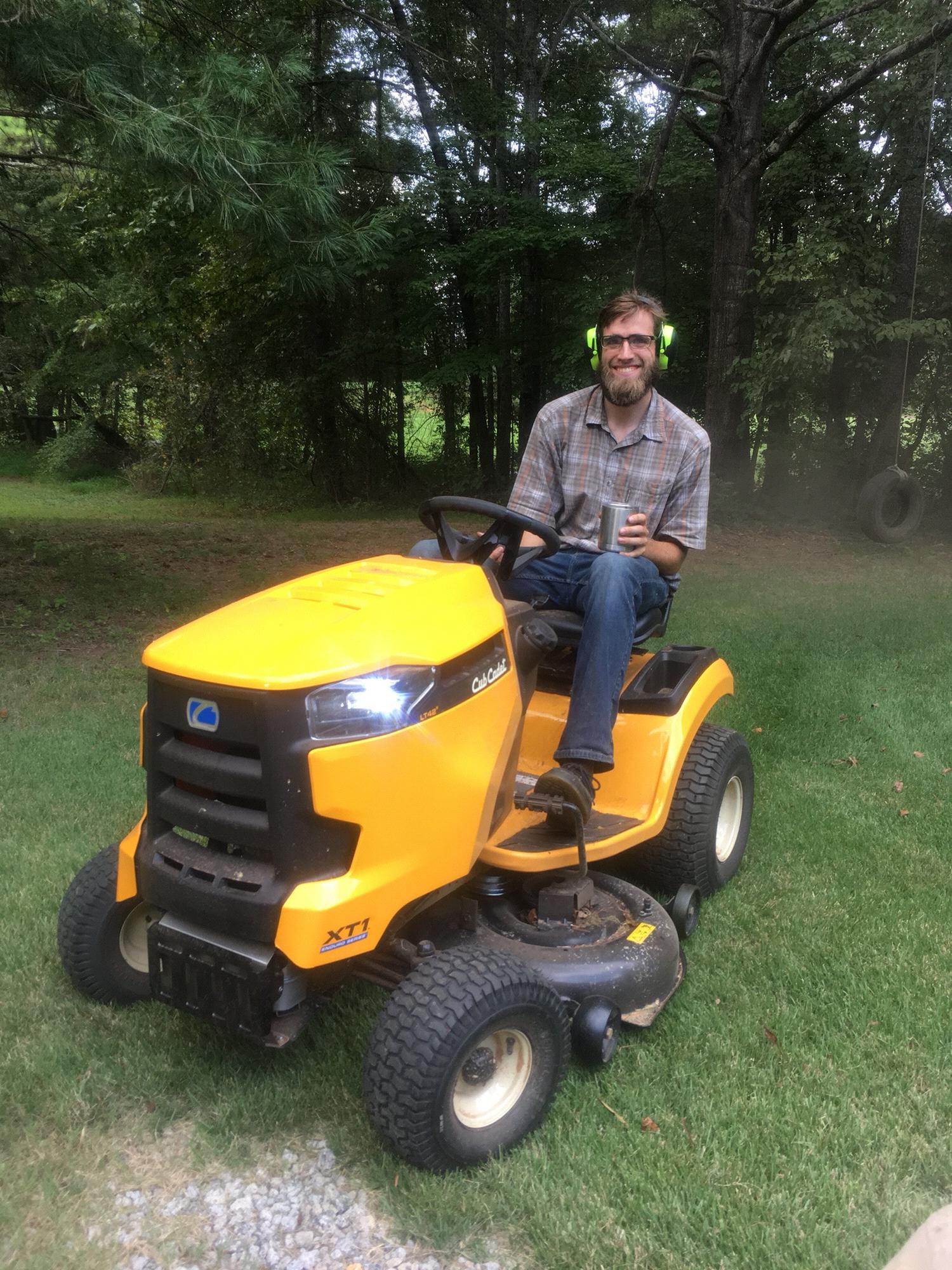 Mr. and Mrs. Riniker got the kids a lawnmower and Kevin confirms that it takes 3 margaritas to mow our lawn