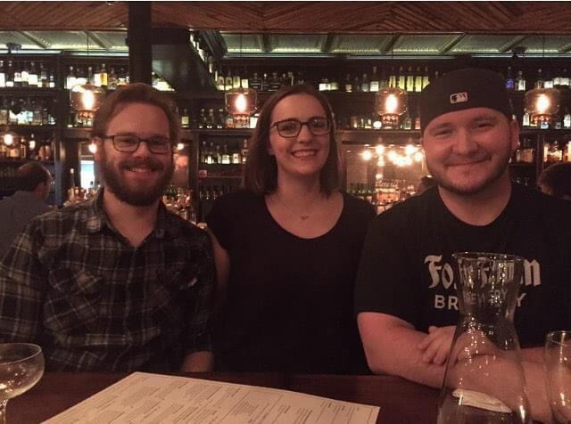 Dan & Drew visiting me at work!