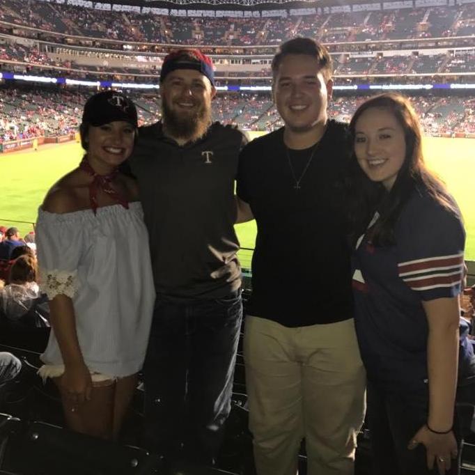 Rangers game with our best friends