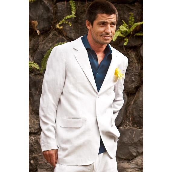 Fathers of the Bride and Groom and Best Man ONLY:
Add a white linen jacket or best from Island Importer

https://www.islandimporter.com/linen-jacket-vests/