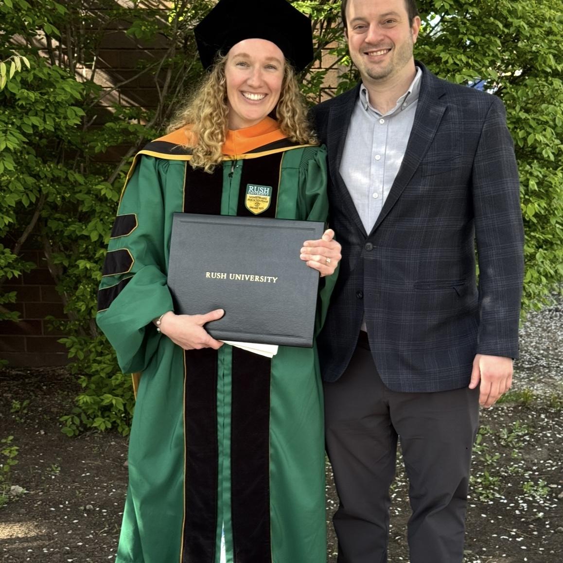 The proud grad and her biggest fan