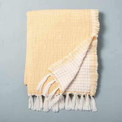 Solid Gauze Throw Blanket - Hearth & Hand™ with Magnolia - Golden Lotus