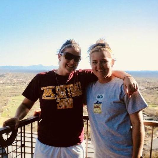 When the dating began. Gopher Softball Spring 2010. We were hanging out at our coach’s brother’s house in Tucson, AZ.