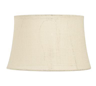 Burlap Upholstered Tapered Drum Lamp Shade