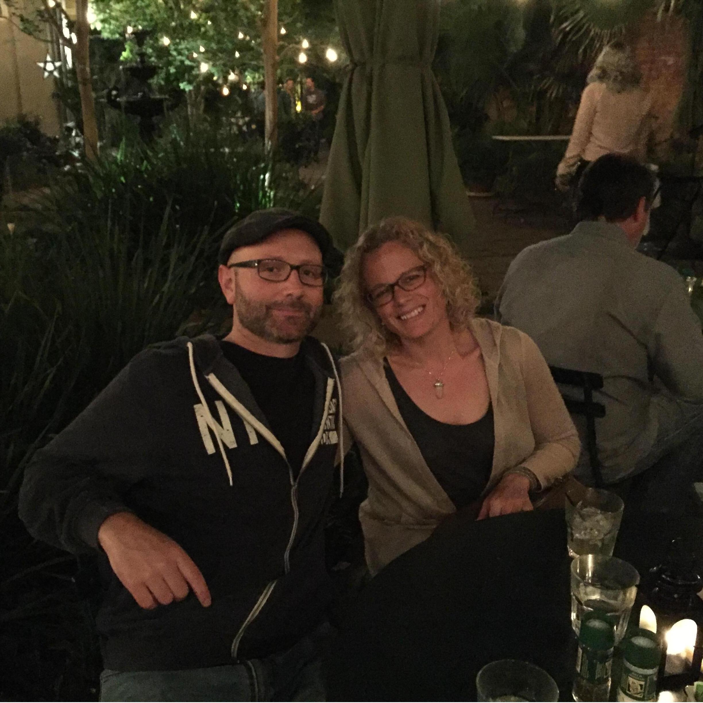 Enjoying a late night dinner in New Orleans.