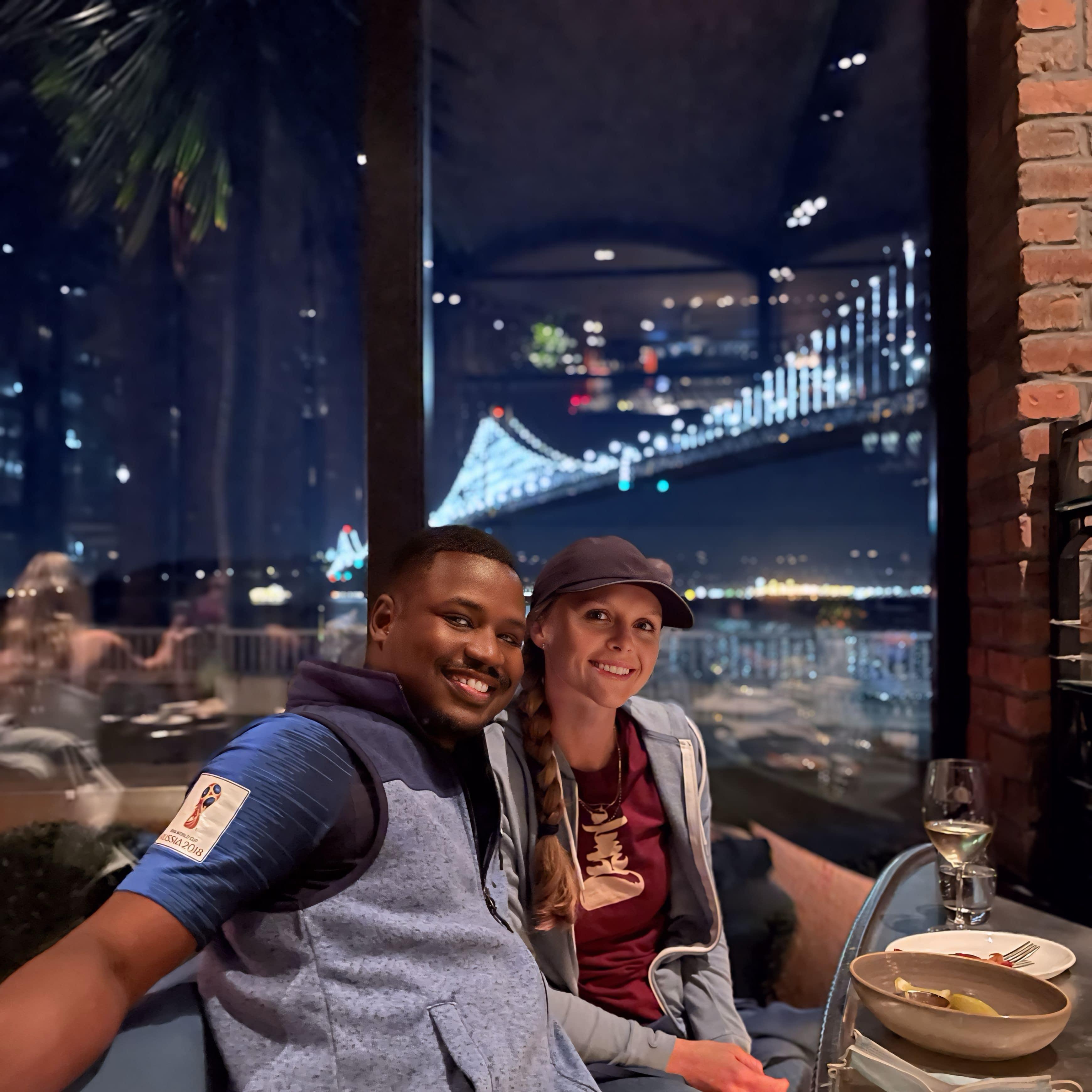 Date night in SF under the Bay Bridge