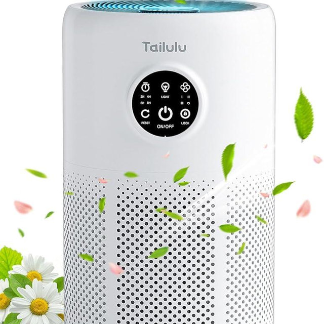 Air Purifiers for Home Pets Large Room Up to 1360 Sq Ft, Tailulu D10 HEPA Air Purifier for Bedroom with Sleep Mode, Air Filter Cleaner for Pet Dander Smoke Odor Dust Pollen with Timer Fragrance Sponge