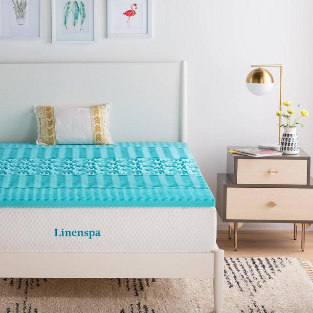 Queen Essentials 2" Zone Gel Memory Foam Mattress Topper - Linenspa