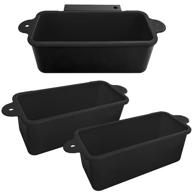 AKSDTH 2 Pack Blackstone Silicone Grease Cup Liners for 36 28 22 17 Inch Griddle, Reusable Grease Catcher Liner Grill Grease Tray Blackstone Accessories, Replacement of Aluminum Foil Drip Pans, Black