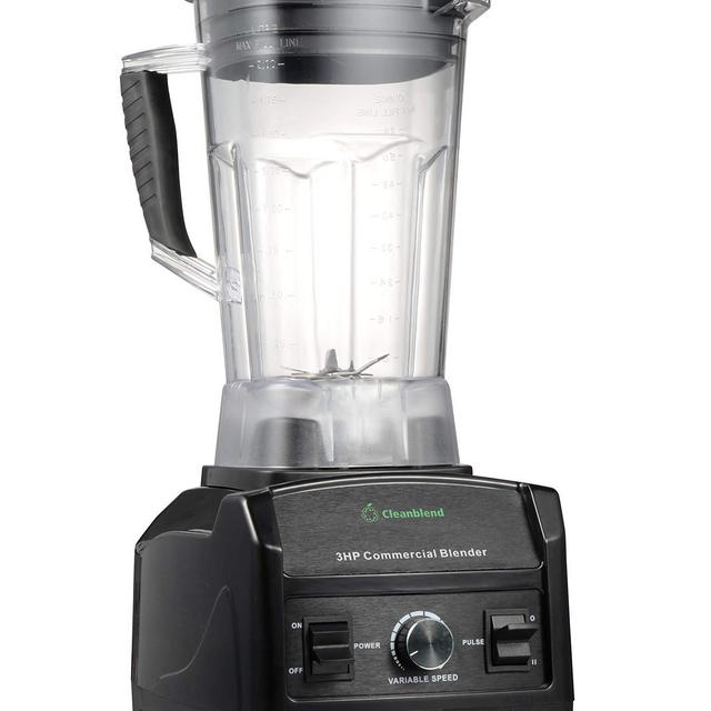 Blender By Cleanblend: Commercial Blender, Mixer, Smoothie Blender, 64 Ounce BPA Free Container, Stainless Steel 8 Blade Assembly, Variable Speed, Pulse, Tamper, Nut Milk Bag, Spatula, 3 HP 1800 Watts