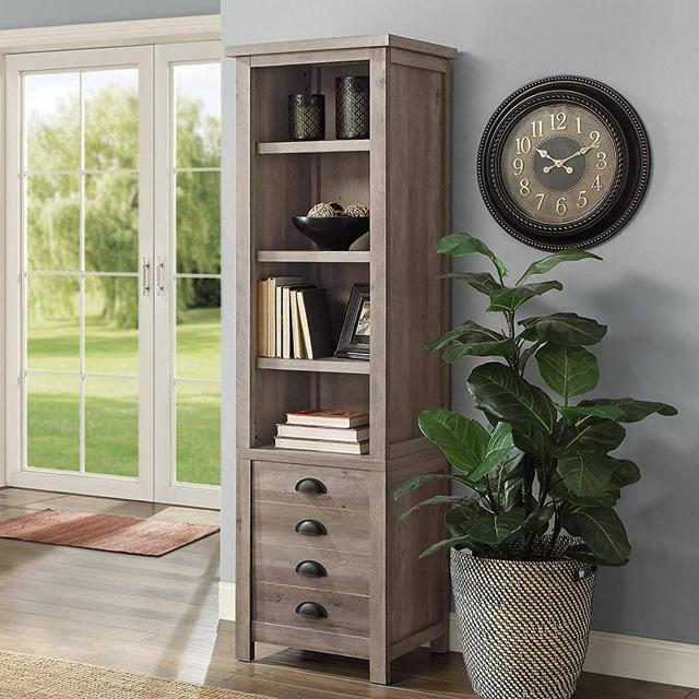 Home Furniture & Decor Granary Modern Farmhouse Tower, Rustic Gray