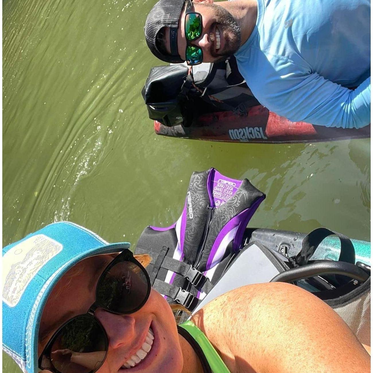 His first time ever kayaking