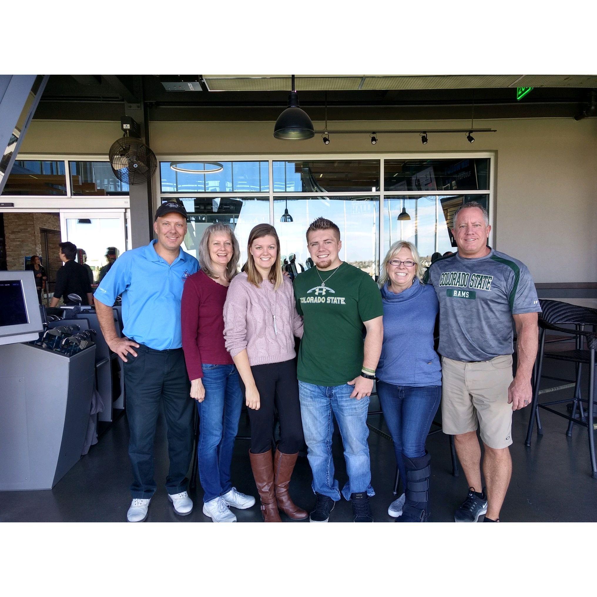 First time both sides of our family hung out together at Top Golf