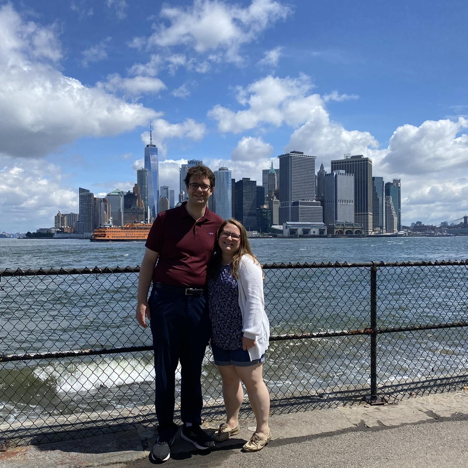Here we are at Governor's Island, Aubrie's favorite New York City island. You take a ferry there instead of a bus.