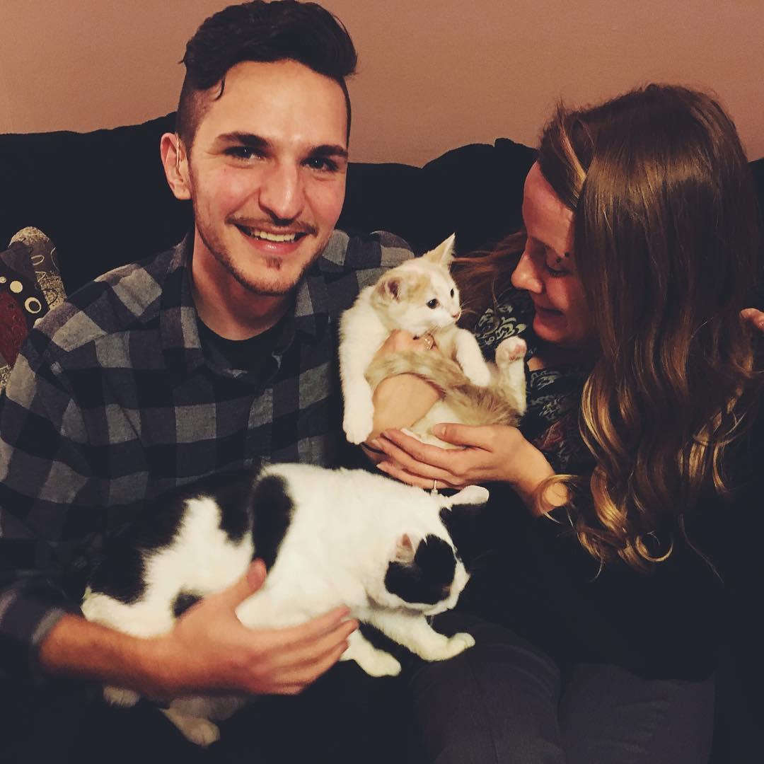 Our little family! This was when we adopted Chance, Fate's little sister! January 2016.