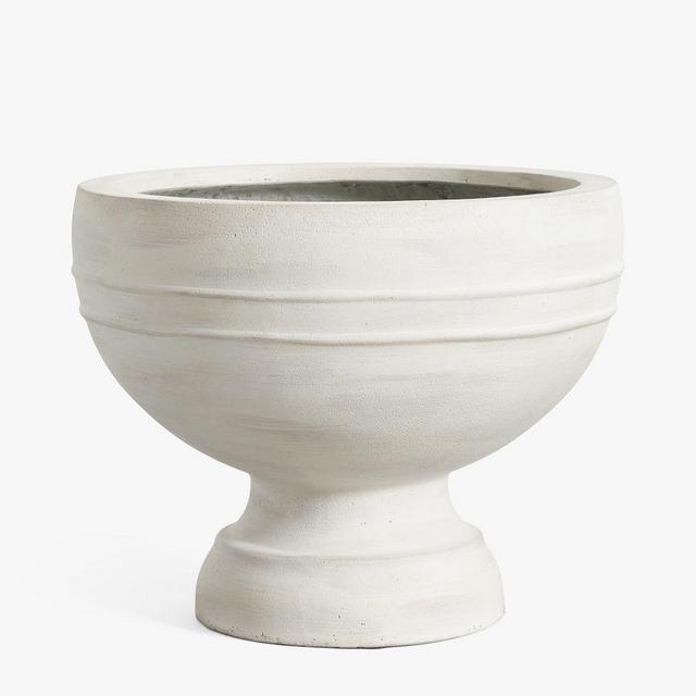 Nantucket Planter, Footed Bowl - Whitewash